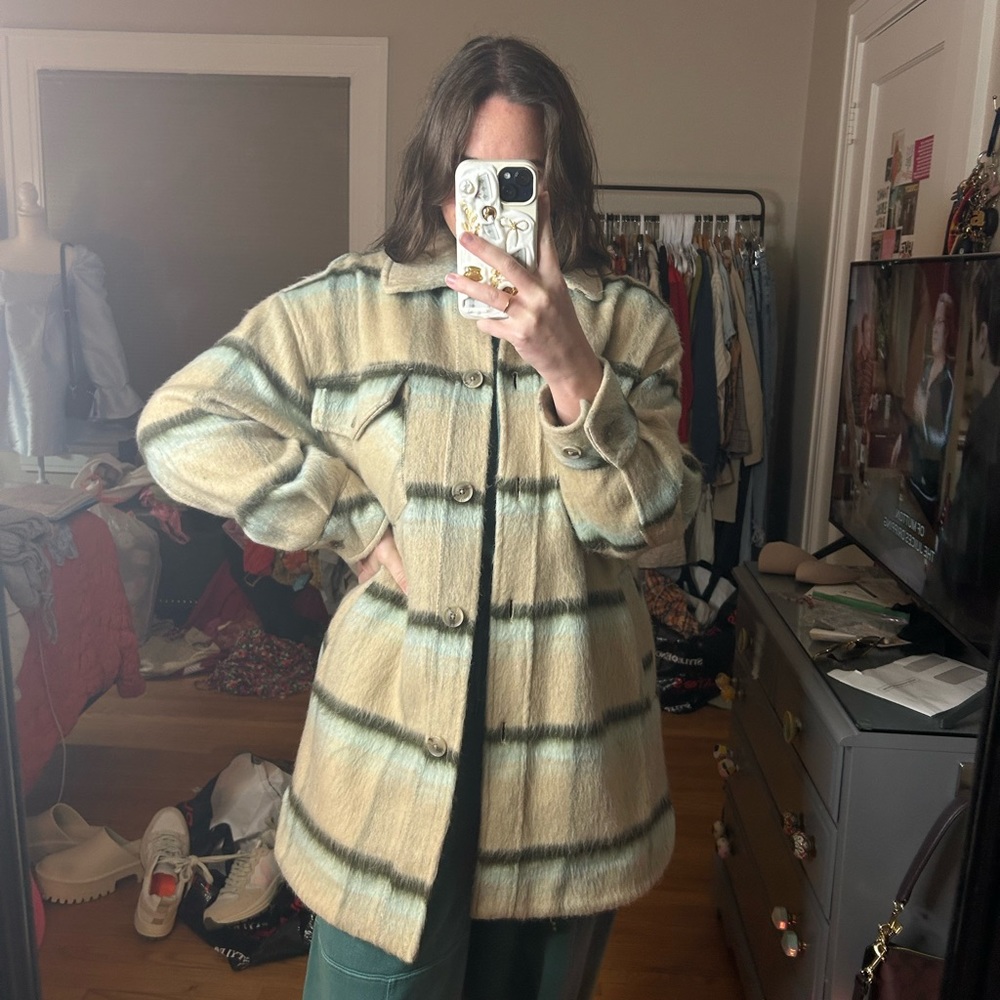 Free people x we the free Vienna brushed shacket jacket